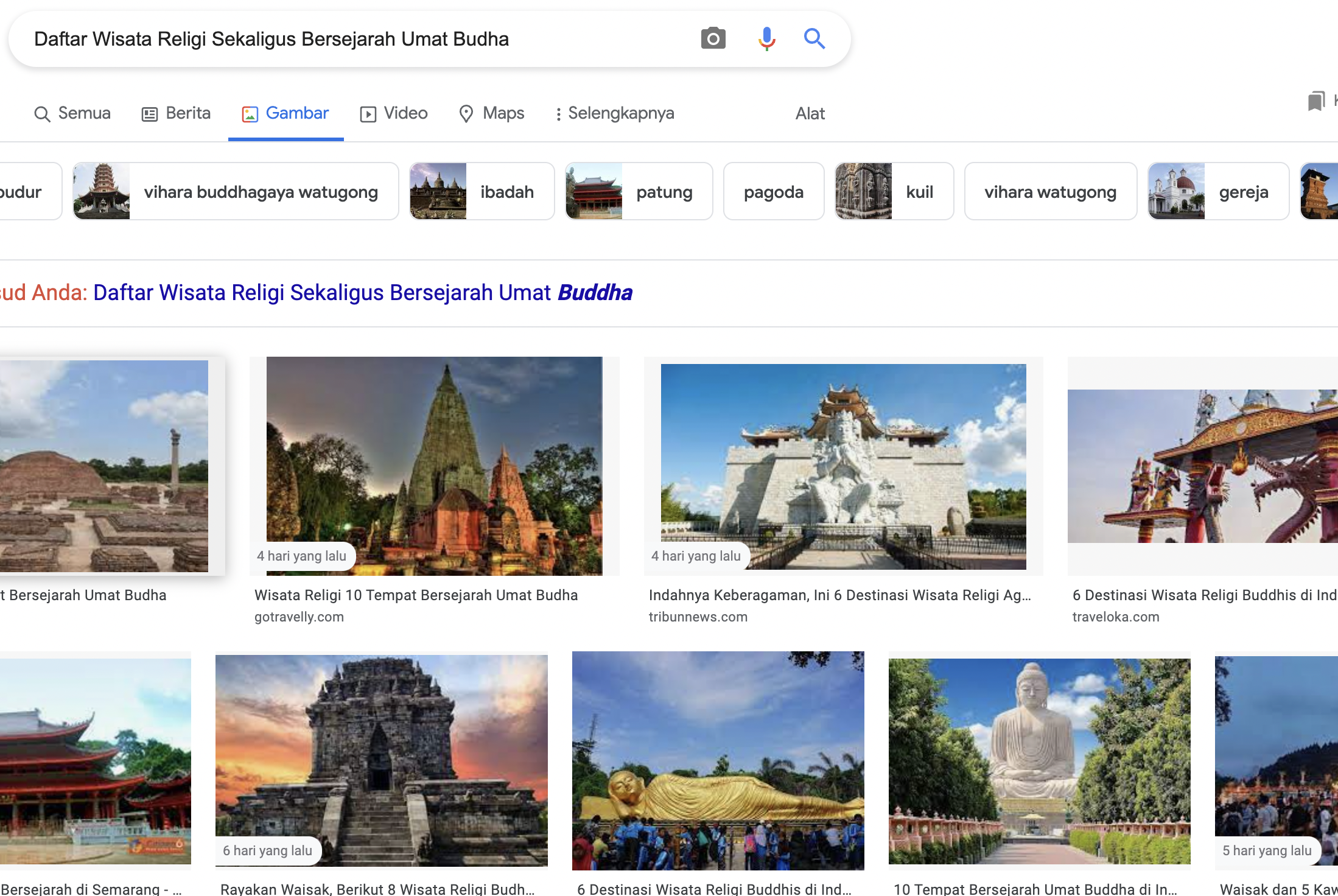 Daftar Wisata Religi Sekaligus Bersejarah Umat Budha