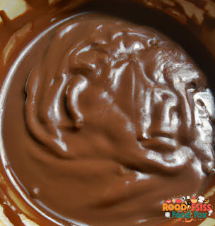 Image of melted milk chocolate in a bowl. 