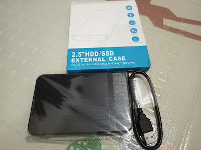 Tampilan Isi Kemasan 2.5" HDD/SSD External Case Type-C