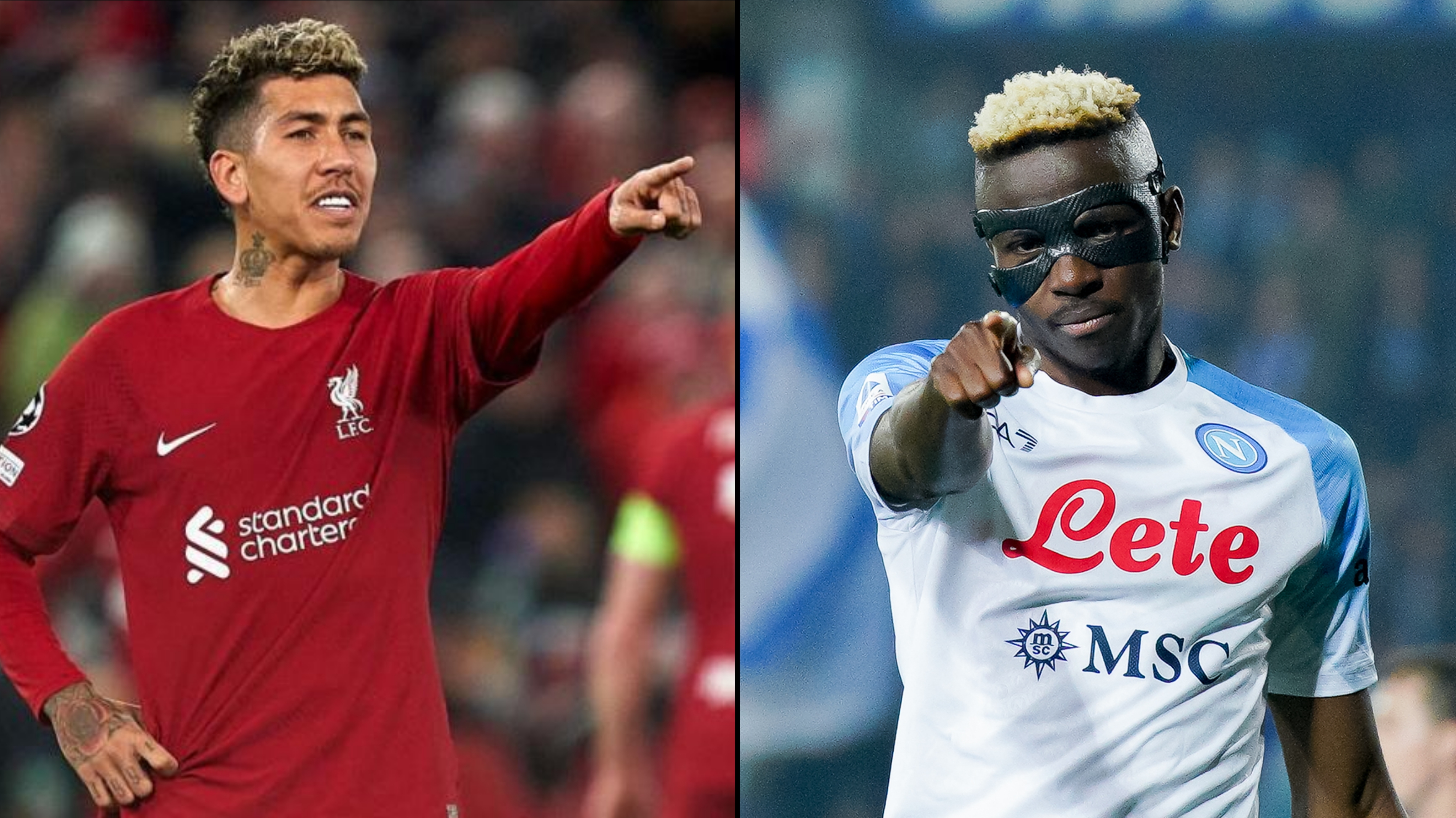 Roberto Firmino and Victor Osimhen