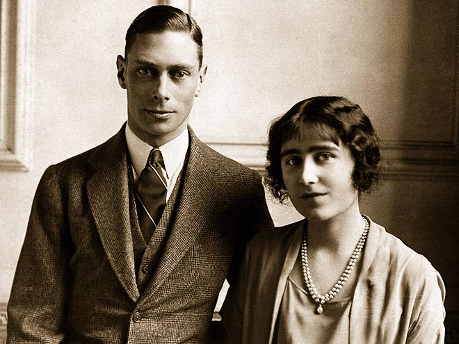 Prince Albert King George VI and Lady Elizabeth BowesLyon 1923 