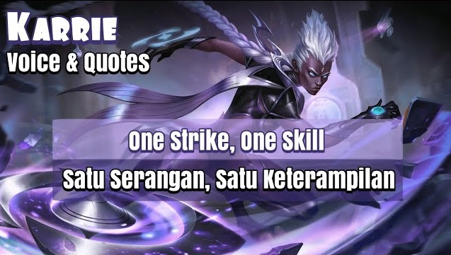 karrie voice lines and quotes mobile legends