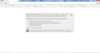 Private browsing in Google crome