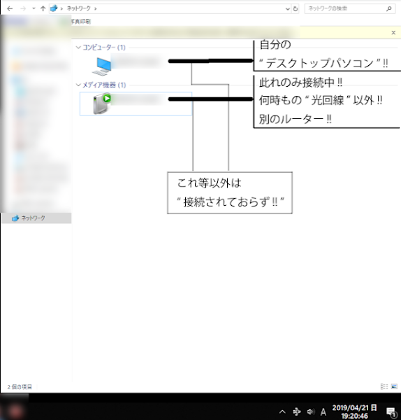 何時もの光回線以外 別のルーター