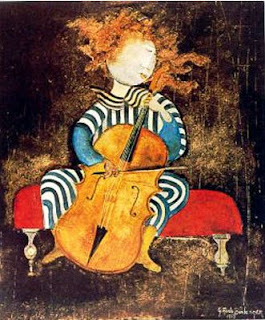 "Girl With Cello" Print by Graciela Rodo Boulanger