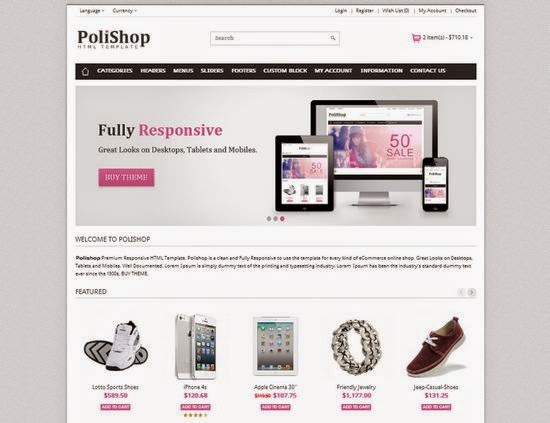 PoliShop - Online Store Responsive Blogger Template