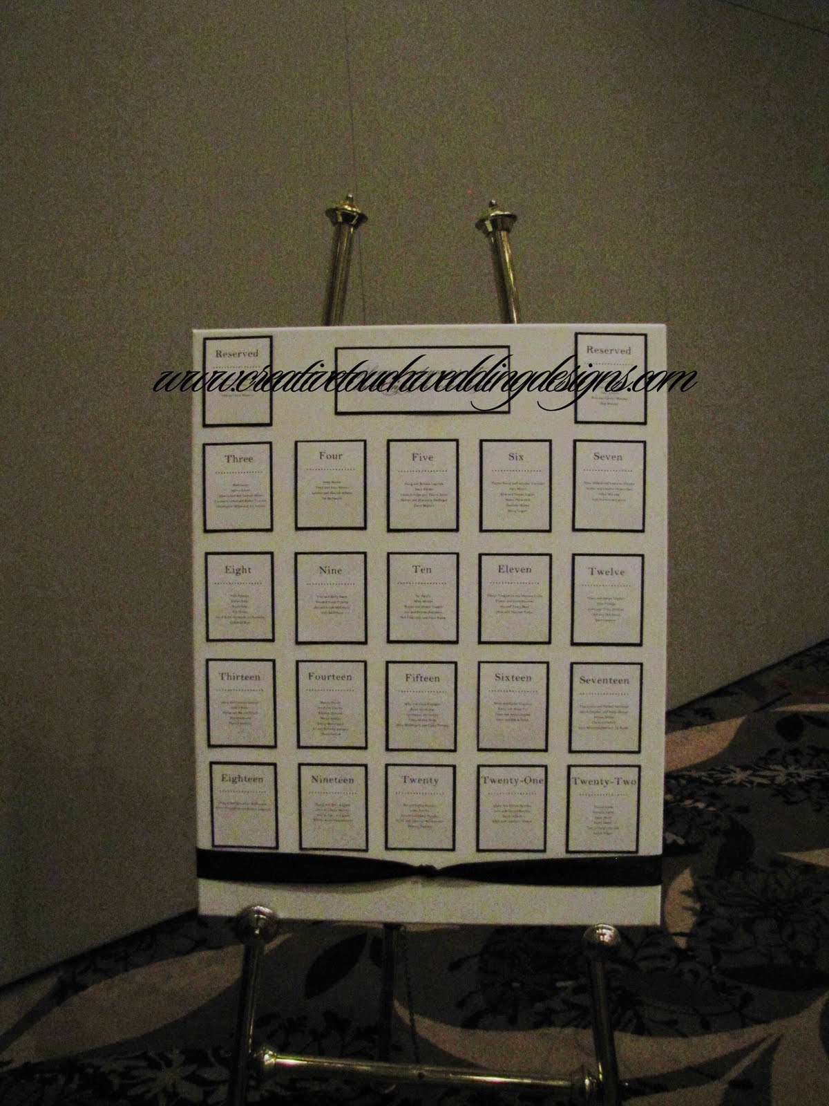 wedding seating chart template