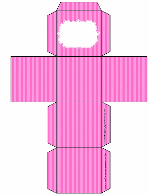 Pink Stripes Free Printable Box.