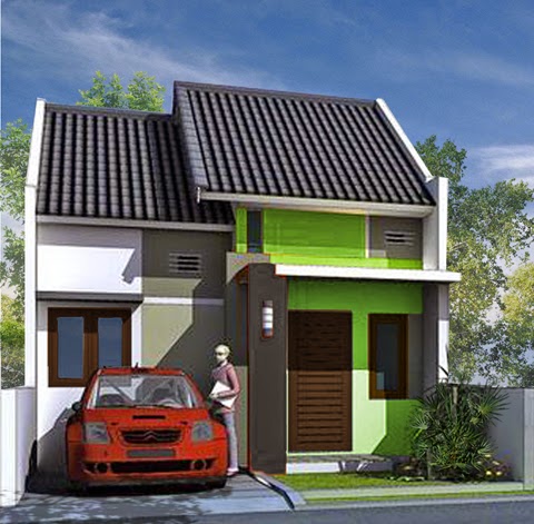 Desain Rumah Minimalis 3D Modern type 36 Terbaru