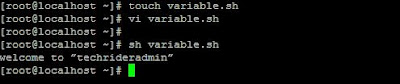 How to define variable in  shell script on CentOS and RHEL 6/7  step by step guide