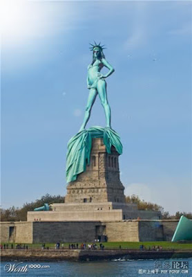 photoshop patung liberty