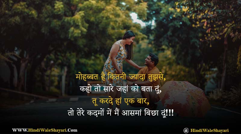 Propose Shayari in Hindi 2 Line