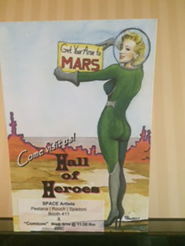 Poster depicts sci-fi genre conception of Mars