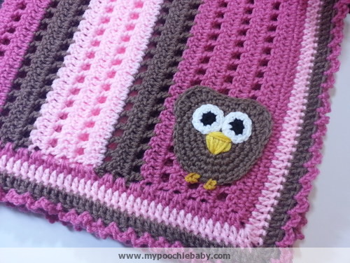 crochet blanket baby easy owl Receiving Mimi Owl Raising Blanket @PoochieBaby: Crochet