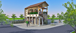 Model Desain Ruko Minimalis modern 2 lantai