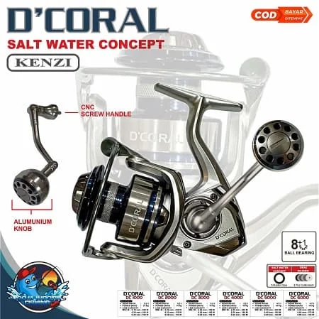 Reel Kenzi D CORAL Saltwater Concept: Reel Pancing yang Tangguh dan Berkualitas