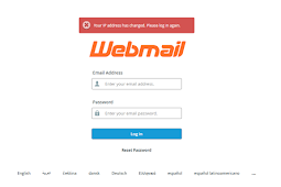 Webmail Error : Your IP address has changed. Please log in again - Solution