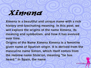 meaning of the name "Ximena"