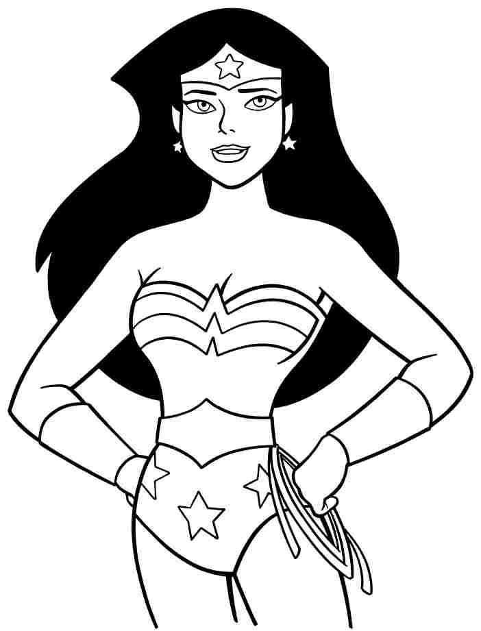 Gambar Mewarnai Wonder Woman