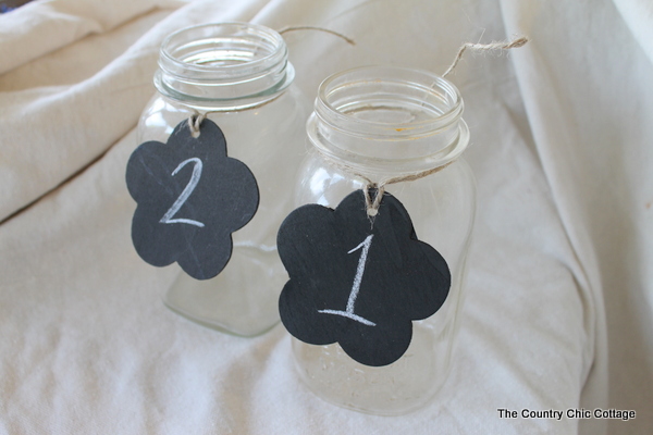 Chalkboard Tag Wedding Reception Table Numbers
