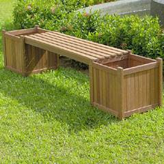 wooden garden bench