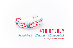 4th of July Rubber Band Bracelet by @createoften for @craftsavvy #craftwarehouse #loombands #rubberbandbracelets