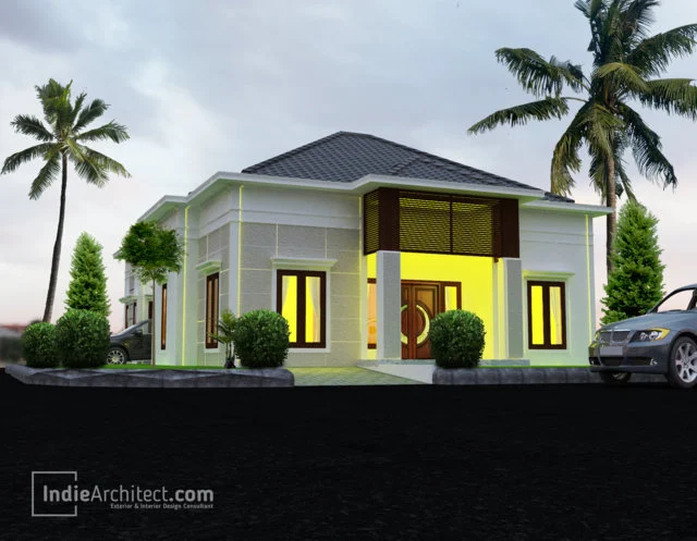 Desain Rumah Minimalis Tropis 1 Lantai Pak Beno Indie Architect