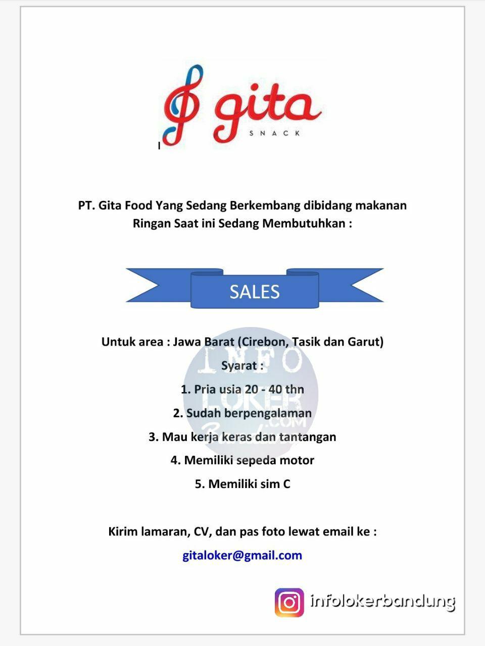 Lowongan Kerja PT. Gita Food Januari 2018