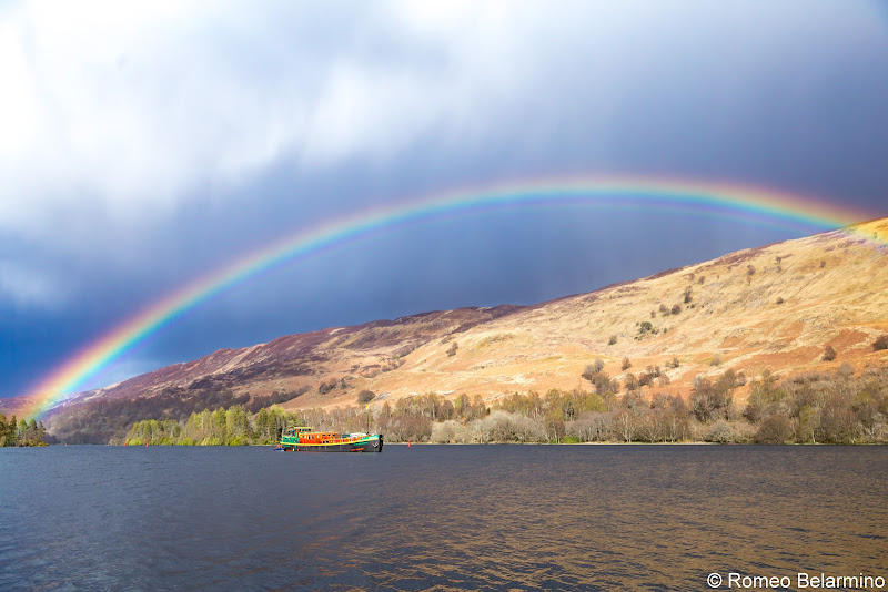 Rainbow Over Ros Crana Scottish Highlands Barge Cruise