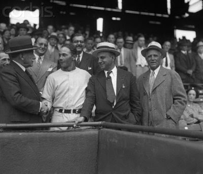 Roberto Estalella, Joe Cambria and Clake Griffith - Washington, DC 1935