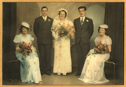 Peggy is on the left, with her husband Dal beside her