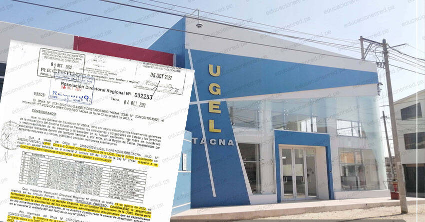 UGEL Tacna busca que procesos administrativos disciplinarios instaurados a 11 profesores, prescriban en el mes de noviembre