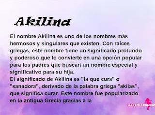 significado del nombre Akilina