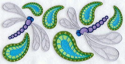 butterfly and mango object use in embroidery lace