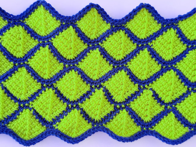 Crochet Imagen Muestra de patrón en crochet tunecino Majovel Crochet doble DIY Fácil sencillo corche croche crichet