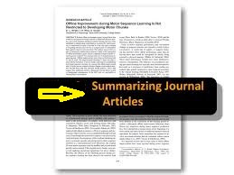 How to Summarize a Research Article