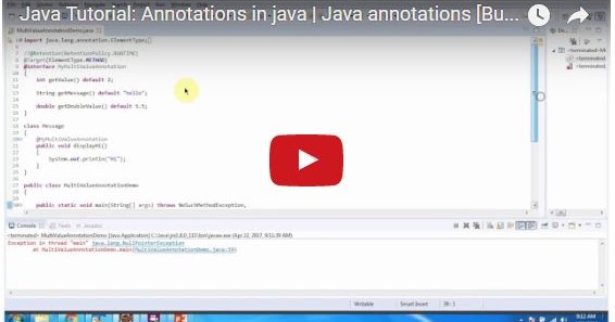JAVA EE: Java Tutorial: Annotations in java | Java annotations [Built ...
