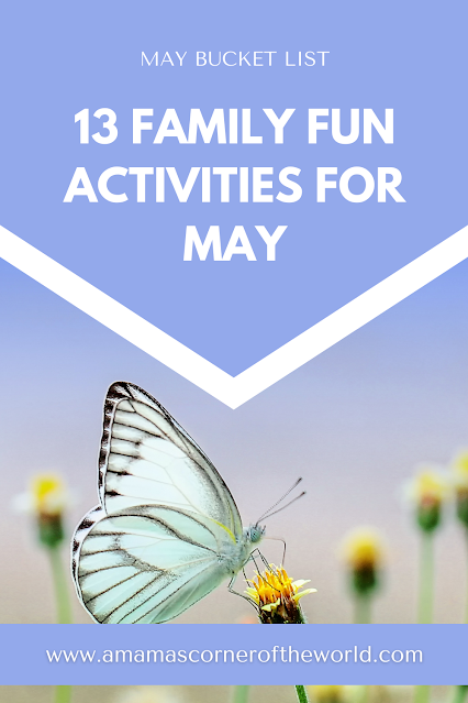 Pinnable image for a May family fun list of activities