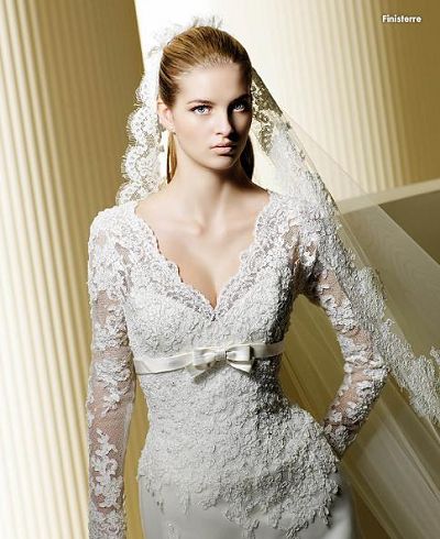 Wedding Gowns  Sleeves on Lace Vintage Long Sleeve Wedding Dress   Lovely Weddings