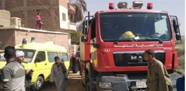 اندلاع حريق في حوشين ماشية فى دار السلام بسوهاج