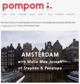 screenshot pompommag.com Artikel THE KNITTER’S CITY: AMSTERDAM WITH MALIA MAE JOSEPH OF STEPHEN & PENELOPE