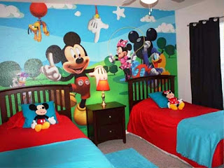 Gambar Wallpaper Dinding Untuk Kamar Anak Mickey Mouse