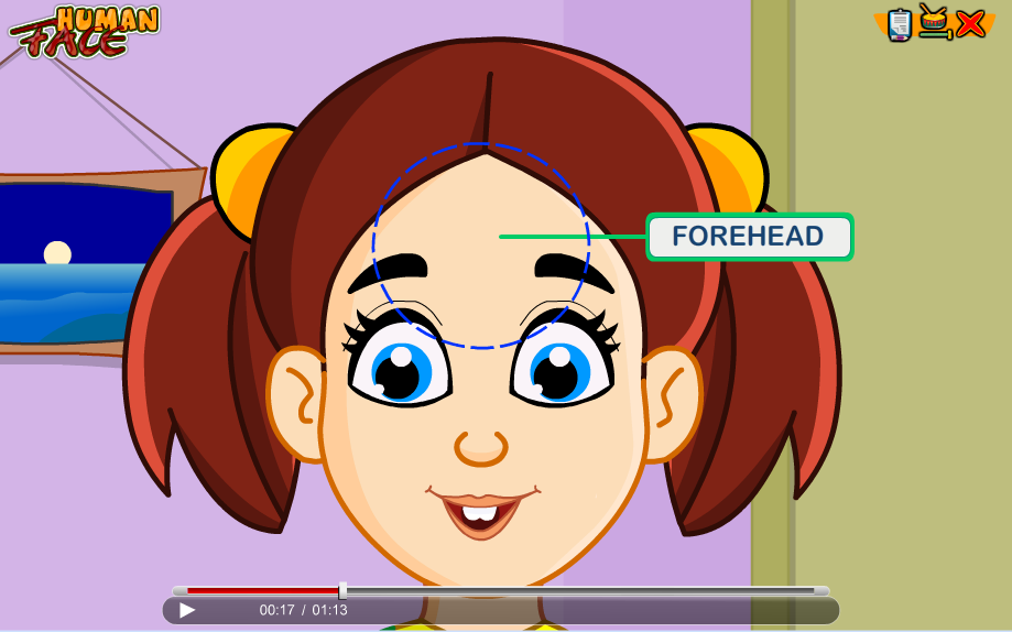 http://www.turtlediary.com/preschool-games/science-games/human-face.html