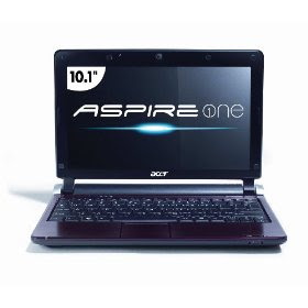 Acer Aspire One AOD250-1706 10.1-Inch Red Netbook - 7.5 Hour Battery Life