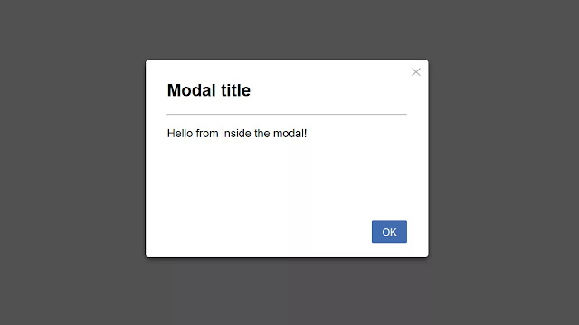 Pure CSS Simple Modal Dialog Box