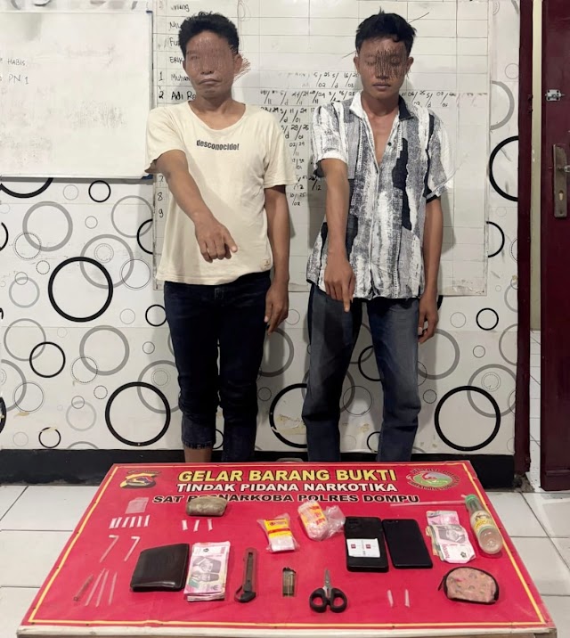 Dua Orang Pengedar Sabu Asal Simpasai Di Sergap Tim Opsnal Polres Dompu!!!