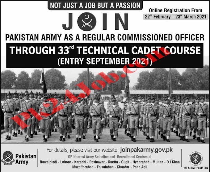 Join Pak Army Jobs 2021 as Regular Commissioned Officer