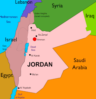 Mapa de Jordania.