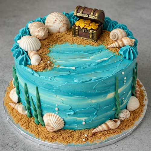 Design Cake on Blue Fortune