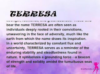 ▷ meaning of the name TERRESA (✔)